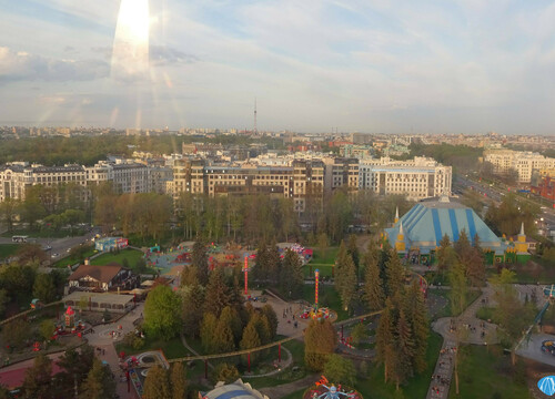 Riesenrad, Ausblick auf Divo Ostrov & St. Petersburg