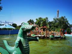 Krokodil vor dem Kroko Rodeo