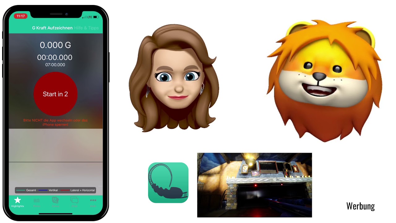 Wie kann ich die G-Kraft messen?
