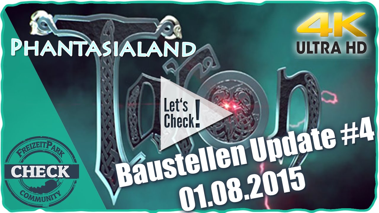 Phantasialand - Klugheim Baustellen update 01.08.2015 UHD/4K)