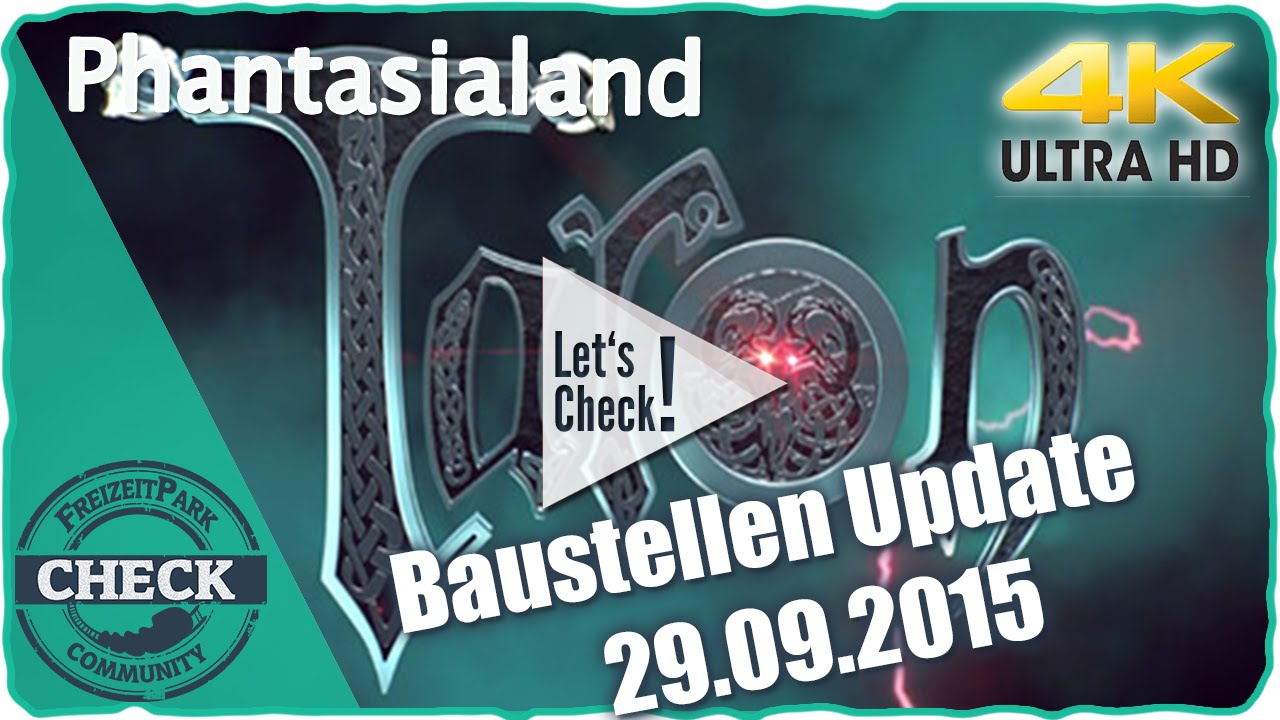 Phantasialand - Klugheim Baustellen update 29.09.15 (UHD/4K)